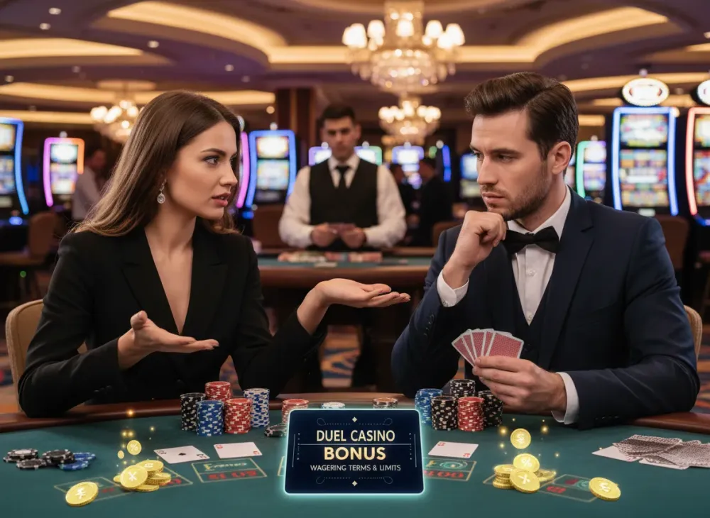 Duel casino bonus review with wagering terms and limits